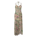 Robe Longue Fleurie Santorin