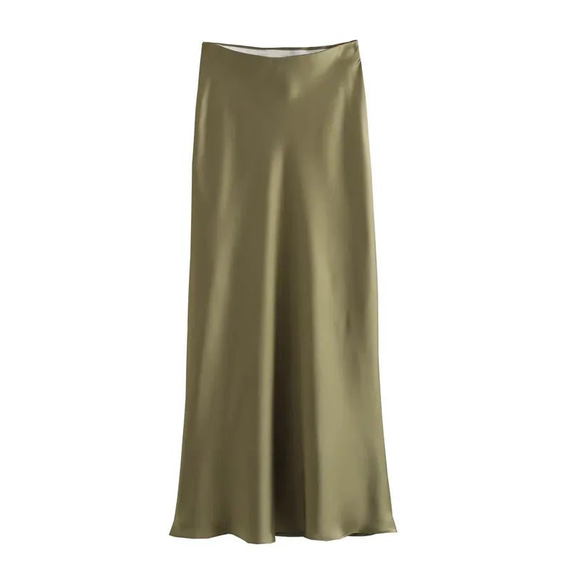 Jupe Midi Satin